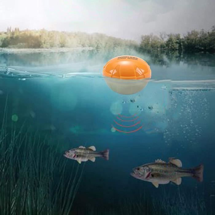 Ecosondeur Pêche Détecteur de Poisson Couleur sans Fil Portable Fish