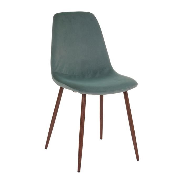 Eazy Living Velours Chaise de Salle à Manger Jacqui Vert