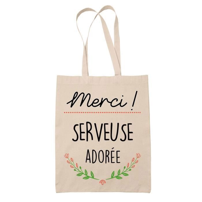 Tote Bag Personnalisé 'Merci Animatrice Géniale' - Cadeau Collègue, Retraite, Sac Réutilisable Coton