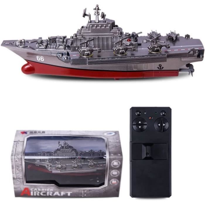Porte-avions télécommandé à grande vitesse pour enfants, modèle 2.4G, bateau télécommandé sans fil, charge, jouet électrique d'eau pour garçon