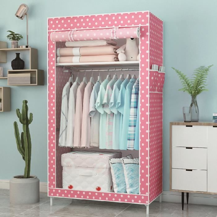 Armoire de Rangement en Tissu, Penderie avec Housse, Placard, Garde