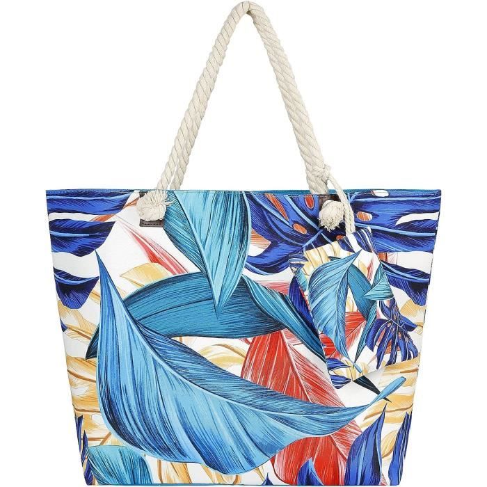 Grand Sac De Plage Avec Fermeture Glissi re Pour Femmes Sac De