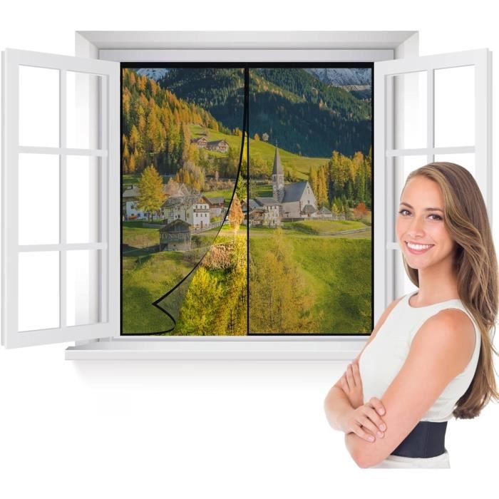Moustiquaire AimantéE Porte 90 X 180 Cm Fenetre Facile à Installer Sans
