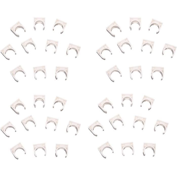 Lot de 20 colliers de serrage en U de 25 mm de diamètre, supports