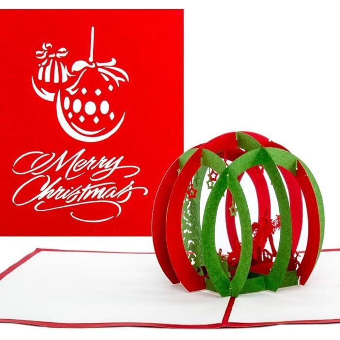 Carte PopUp « Père Noël » Merry Christmas Greeting Card Carte De Noël