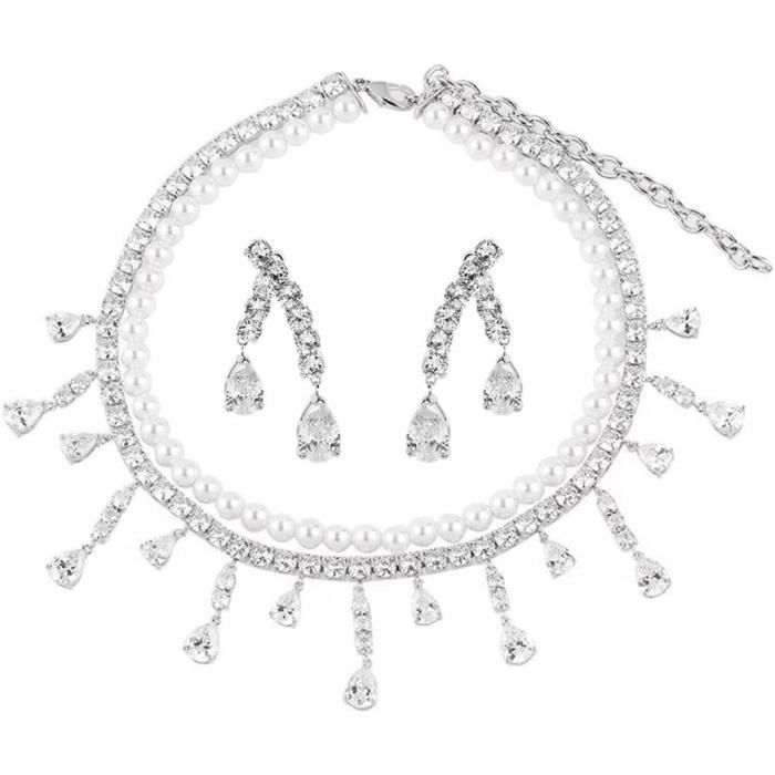 Handcess Collier Ras Du Cou Bohème Strass Dorés - Bijou Élégant Cristal Pour Femme, Style Punk Chic