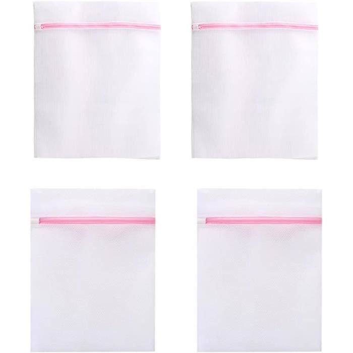 4 Filets à Linge ZYNERY - 3 Tailles (40x30cm, 50x40cm, 60x50cm) - Protection Machine à Laver