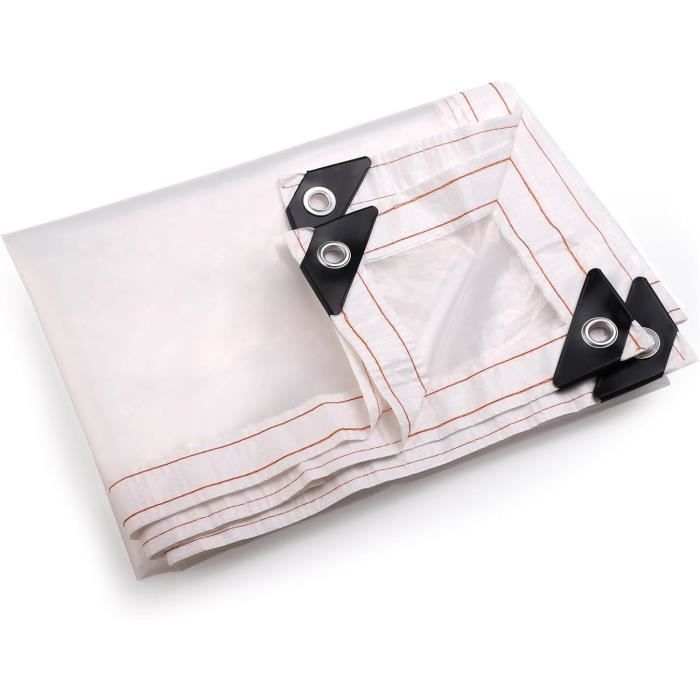 Bâche De Serre Transparente 6mm - 2,4x7,6m - Résistante UV Et Anti-Goutte - Pour Jardin, Poulailler, Protection Cultures