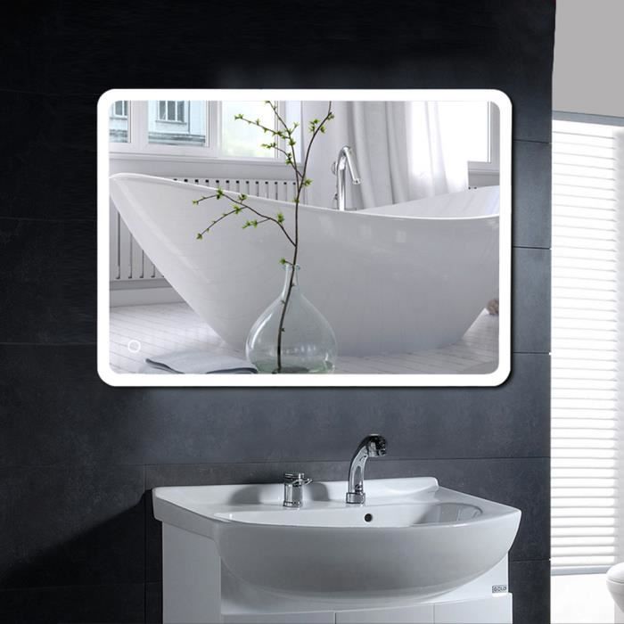 Miroir salle de bain Heracles avec éclairage LED frontal et