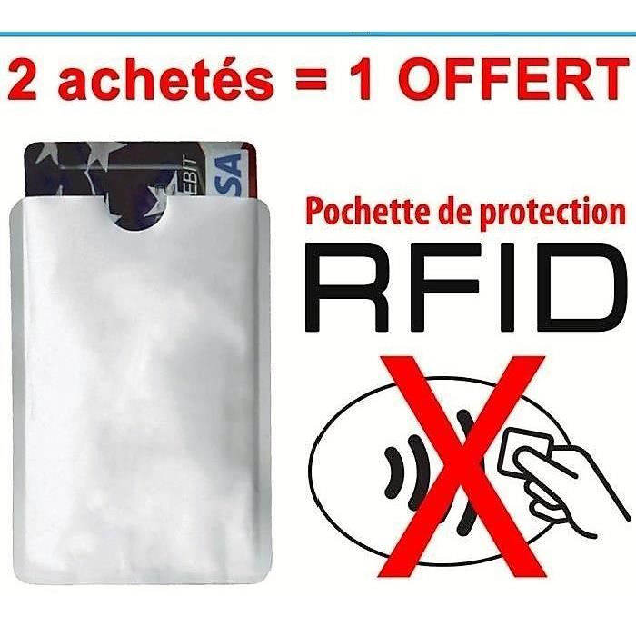 Etui protecteur securité Pochette de protection RFID / NFC pour carte bancaire -