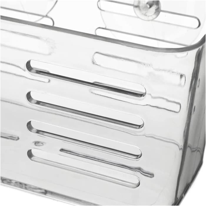 Mainstays en plastique transparent panier de douche, Portable avec poignées pour salle de bain