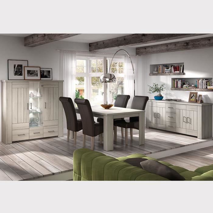 Salle à manger contemporaine couleur chêne clair VALERIE - Beige L 180