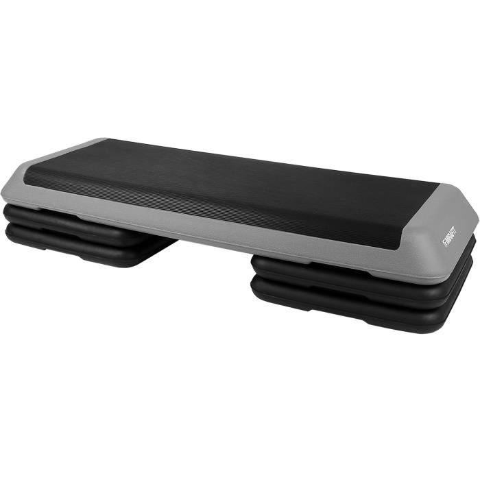 Mirafit Planche Gym Stepper R glable de 108cm Gris Noir