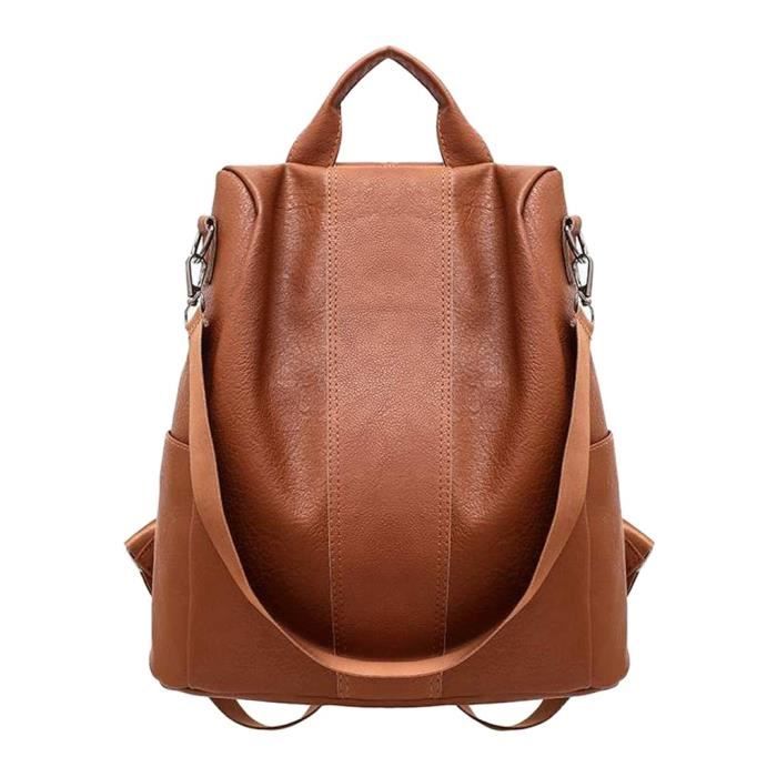 Sac Dos Femmes femme Anti vol sac dos classique en cuir PU
