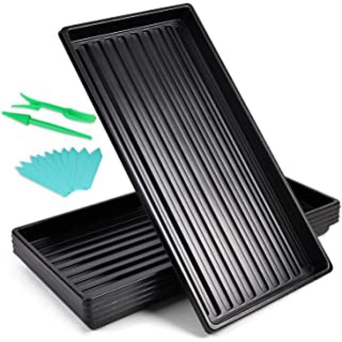 5 Pièces Plaque Semis Pour Jardinage, Plaque Semis Réutilisable Rigide, Pot Semis Plastique, Plaque Semis Alvéoles, Bac Culture Bio - Jardin