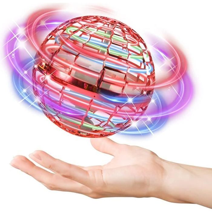 Flying Spinner Mini Drone Flying Drone UFO Mini Balle Volante - Contrôle Gestuel, LED, 360°, Pour Enfants 6 Ans Jouet Contrôle Gestuel