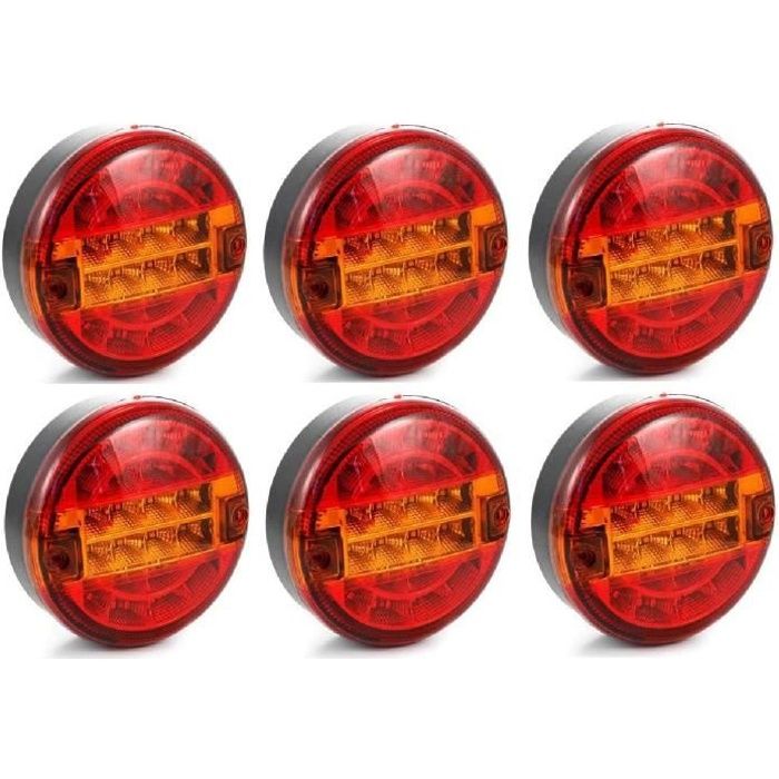 4 X LED Rouge Feu Arrière Feux De Gabarit Et Blanc Lampe De Plaque D'immatriculation