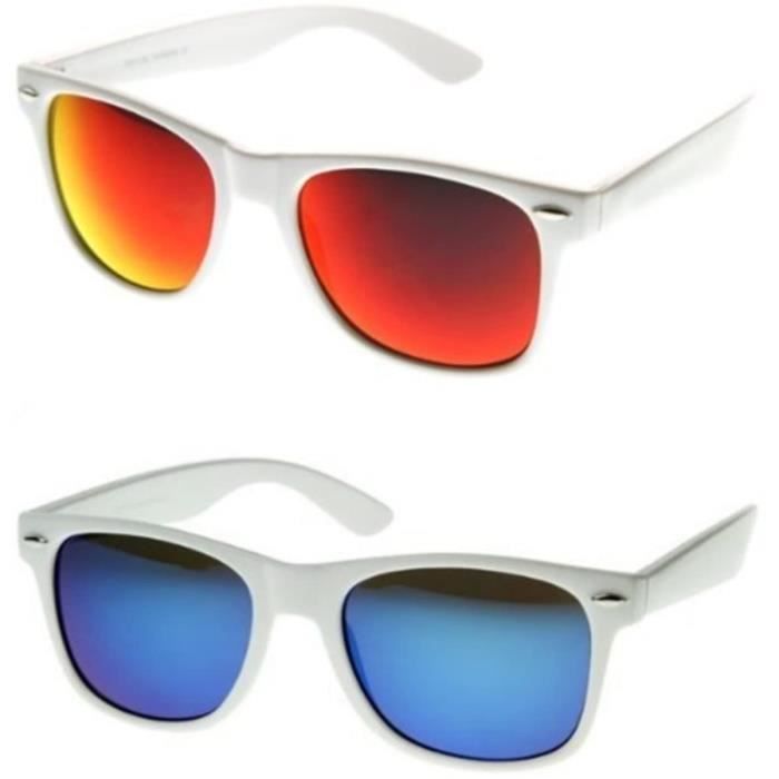 Lunettes de Soleil Style Retro Vintage 80 s Geek Nerd Homme Femme