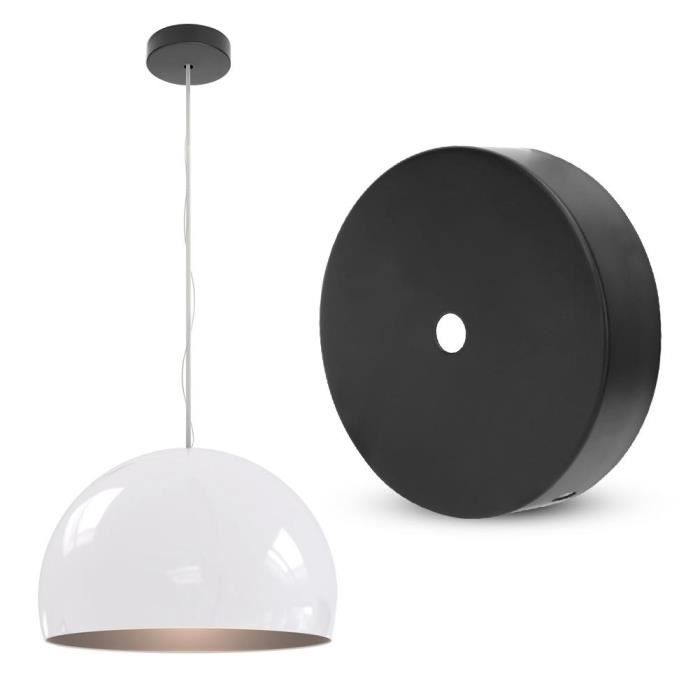 Fafeicy support de lampe Aluminium Forme Ronde Plafonnier Base De Lampe Support D'ampoule DIY Lumière Accessoires (Noir)