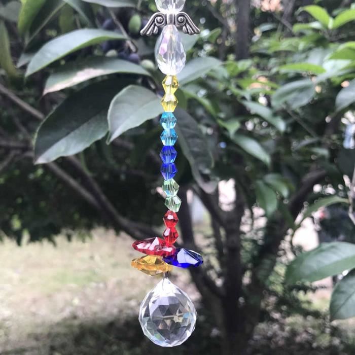 Lot De 2, Clear K9 Crystal Ball Suncatcher Pendentif Prismes