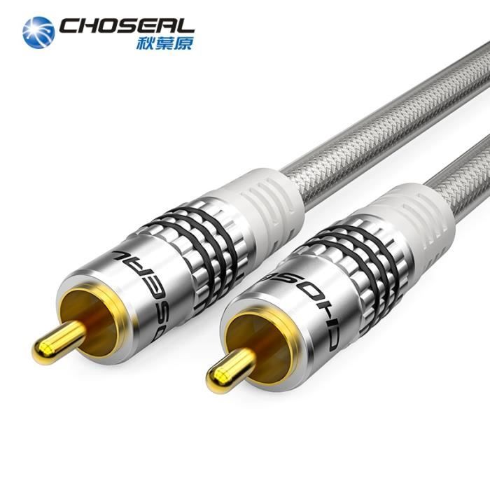 1m câble Coaxial Audio numérique SPDIF RCA mâle vers RCA mâle,pour