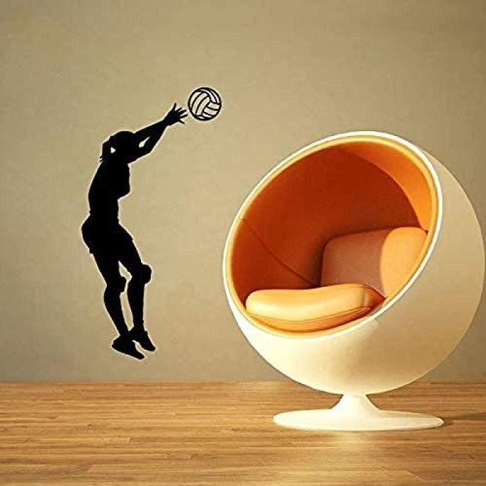 La Fille De Sport De Volley-Ball La Plus Cool Dans Le Salon Stickers Muraux  Stickers Muraux Décoration De La Chambre Personna[r6418] - Cdiscount Maison