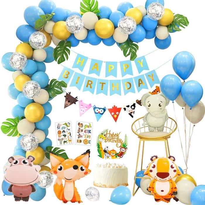 Décoration d'anniversaire forêt, ballons d'anniversaire pour enfants garçon pour  décoration douche de bébé - Cdiscount Maison