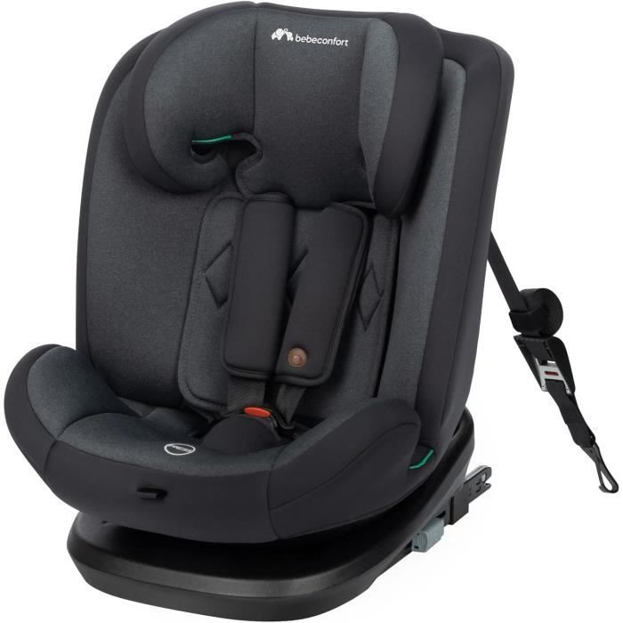 BEBECONFORT Siège auto EverFix i-Size évolutif, isofix, réhausseur, groupe 1/2/3, 15 mois à 10/12 ans, 76-150cm, 9-36kg Tinted Black