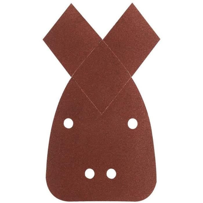 Feuille abrasive 95x135 mm G80 RW 4 trous velcro 5 pièces - vue 2