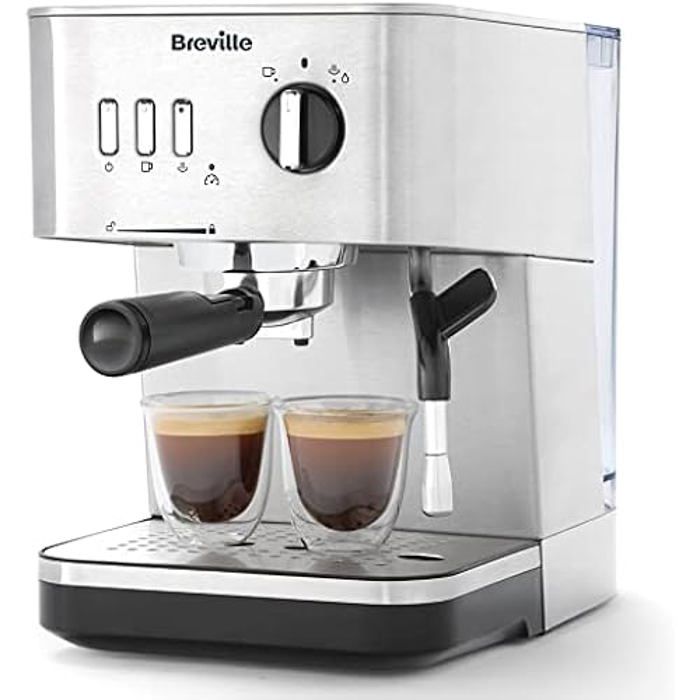 Breville Bijou machine à expresso Machine à expresso cappuccino et latte automatique et manuelle Pompe 15 bars Buse vapeur