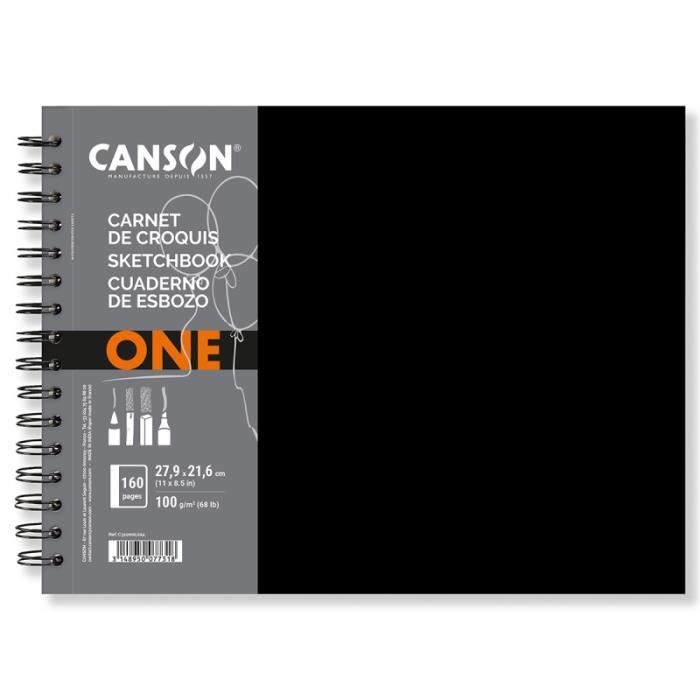 Carnet Art Book One Canson - Croquis - 21,6 x 27,9 cm - 100 g - 80 feuilles