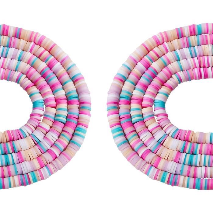560 Perles Pour Bijoux DIY - Formes Fruits, Fleurs, Lettres, Cœurs - Kit Création Bracelets, Colliers - Argile Polymère Et Acrylique