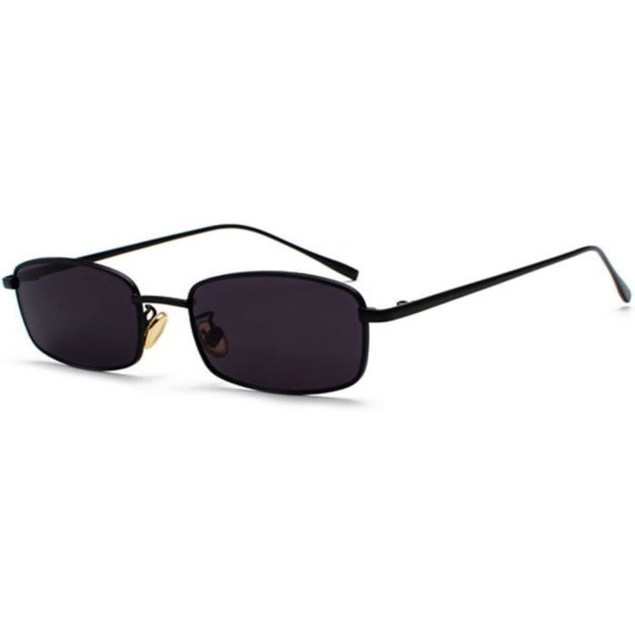 Lunettes De Soleil Sans Cadre Rectangulaires - Style Rétro - Unisexe - Avec Étui Et Chiffon
