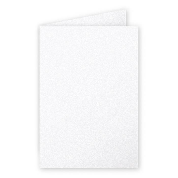 Carte 210g pliée 110x155 blanc irisé pqt 25