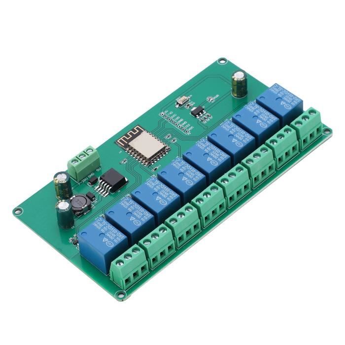 Module Relais 8 Canaux Avec ESP32 WiFi/Bluetooth – Contrôle Domotique AC250V/DC30V – Programmable Via Arduino IDE – Pour Maison Connectée IoT