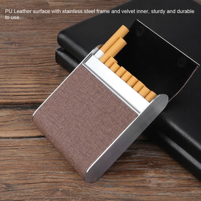 Etui design à cigarettes automatique gris fonce boite accessoire fumeur  etui ranger - Gadget - Achat & prix