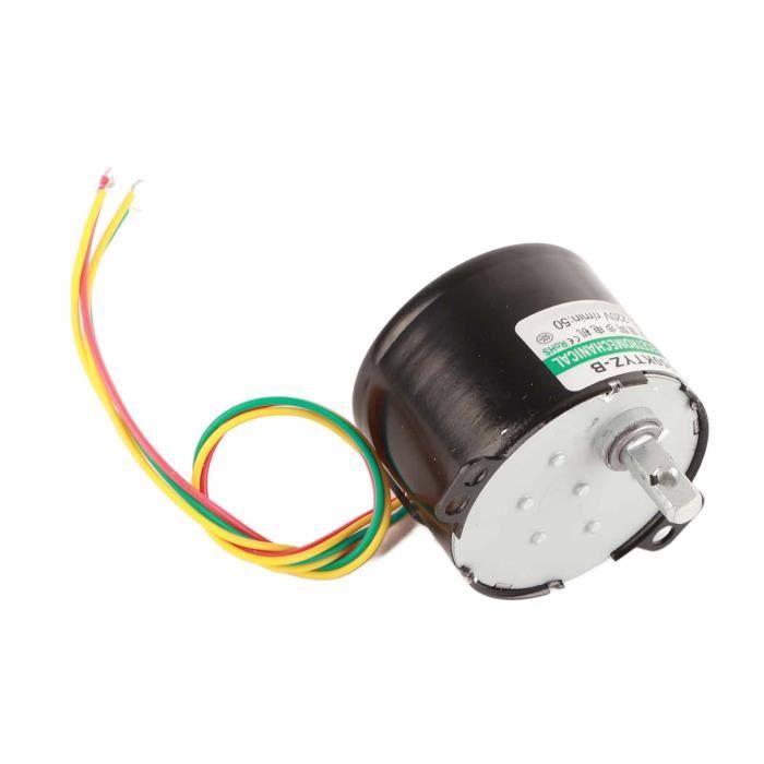 Moteur Synchrone AC 220-240V – 4W, 2,5-3 RPM, CW/CCW – Engrenages Métal – Faible Bruit – Pour Micro-ondes, Lampes, Ventilateurs – Grand Couple