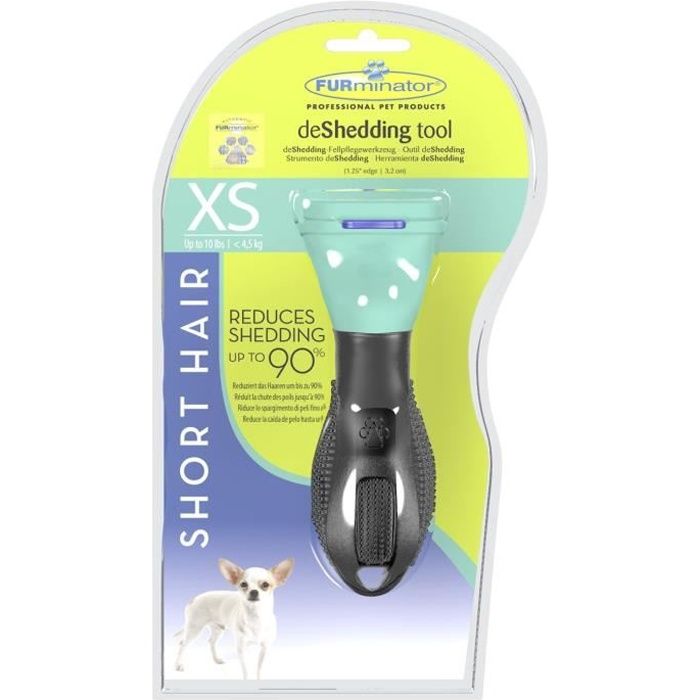 Comparer les prix de FURMINATOR Outil anti-mue - Taille XS - Poils courts - Pour chien