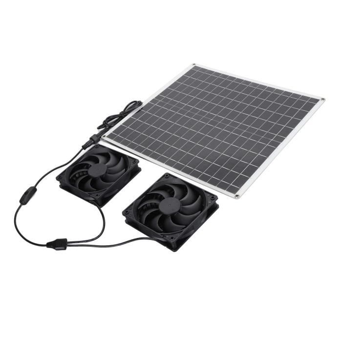Ventilateur D'Extraction Solaire 10W Étanché - Double Ventilateur Puissant Pour Poulailler, Serre, Abri De Jardin Et Maison D'Animaux
