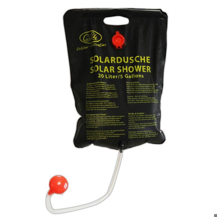 Douche Solaire Camping 20L Avec Indicateur Température - Portable Pour Randonnée Plage Et Survie