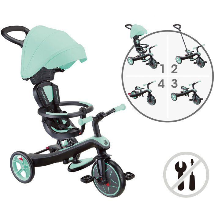 Tricycle évolutif - GLOBBER - 4-en-1 - 10 mois à 5 ans - Menthe Pastel