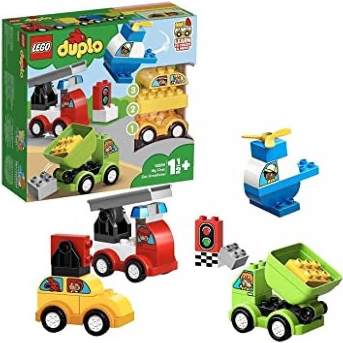 106 Duplo Mes Premiers Vehicules Briques De Construction Avec Camion Helicoptere Et Jouet Voiture Pour Bebes De 18 Mois Cdiscount Jeux Jouets