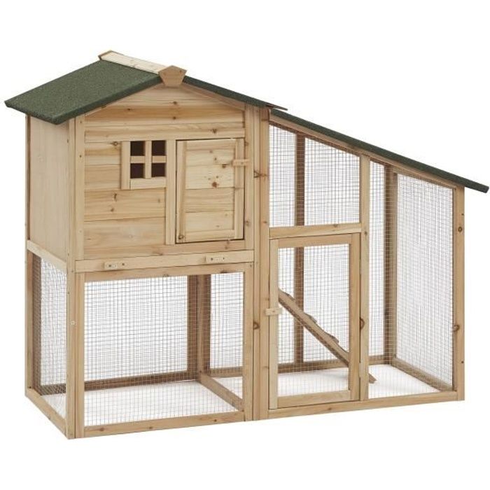 Odile - Poulailler 2 poules en bois de sapin - Cdiscount Animalerie