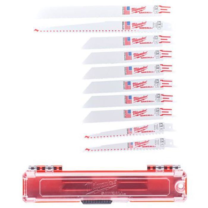 Set de 10 lames pour scie sabre Sawzall MILWAUKEE 49222229 - vue 2