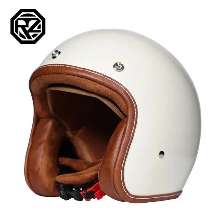VVPEC Casque Moto Jet Vintage À Face Ouverte Avec Double Visière Léger Casque De Moto Jet Pour Homme Et Femme Adultes ECEDOT Homologué Street Scooter Cruiser Casque Moto Bols(5,M(57~58CM
