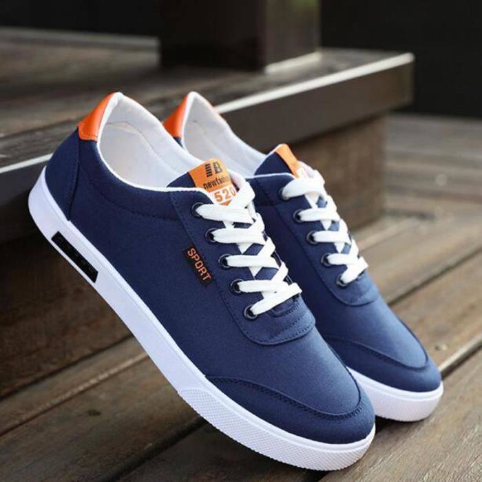 Chaussure Homme Basket Toile Respirante Casual Chaussure - Bleu Bleu -  Cdiscount Chaussures