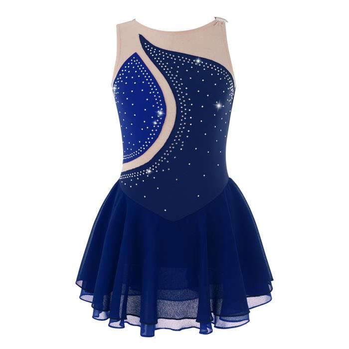 Débardeur Strass Fille Danse Classique - Crop Top Sans Manches - Taille 6 à 16 Ans - Pour Spectacle Gym Patinage