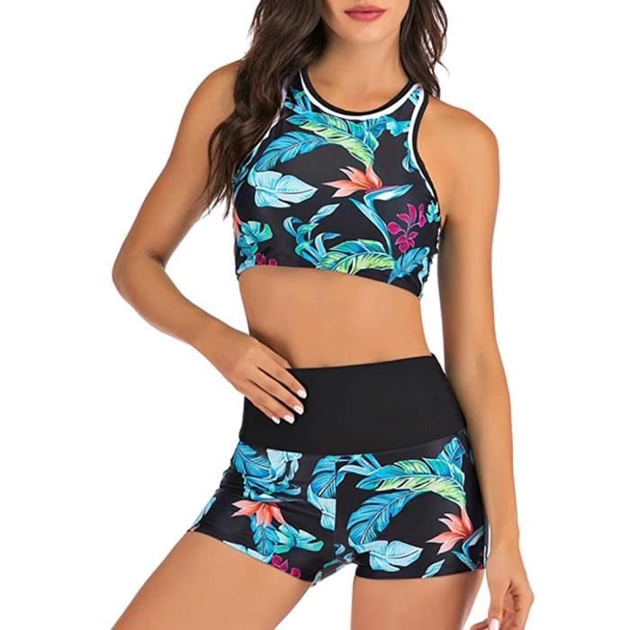 Bikini 2 Pièces Vijamiy Femme - Haut Bretelles Suspendues | Nylon/Elasthanne | Taille S-XXL | Pour Plage