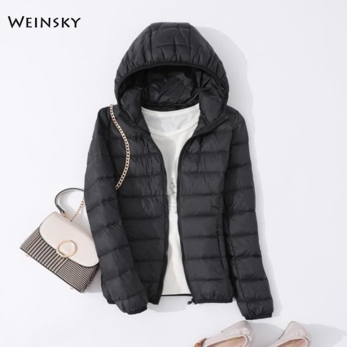 Doudoune Femme Longue Manteau à Capuche Parka Veste Marque Luxe Chaud