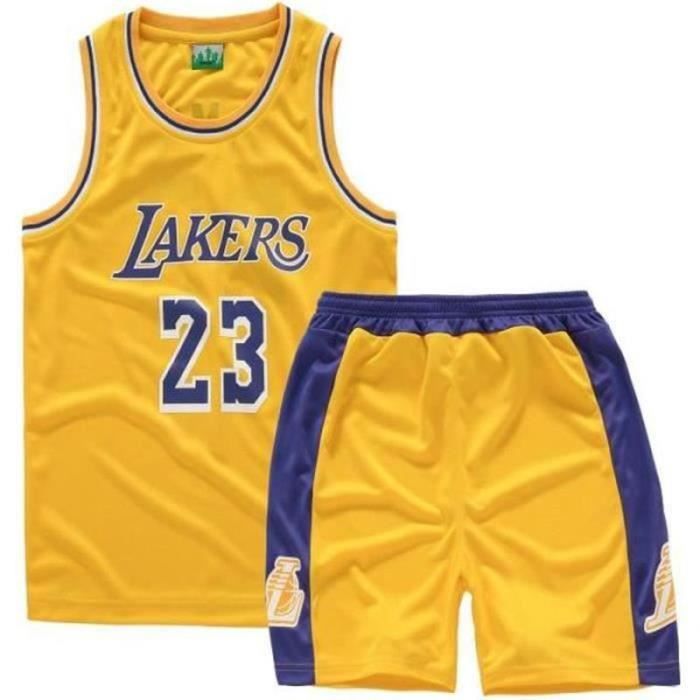 Tenue Basket Enfant,2 Pièces Ensemble Basket Enfant,Pop Maillot Basket  Enfant,Maillot de Basket Enfant - Avec numéro 23 - jaune - Cdiscount Sport